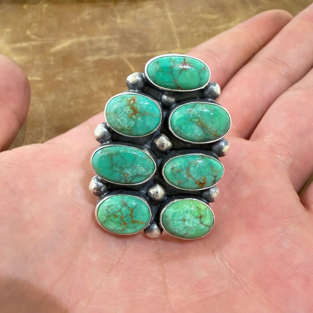 Turquoise & Sterling Silver Ring Size 7 by Sharon Francisco - Picture 5 of 8